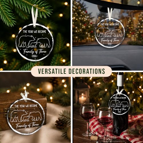Baby's First Christmas Ornament 2026 Family of Three Holiday Keepsake