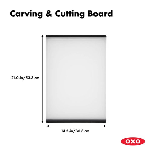 OXO Good Grips Plastic Carving & Cutting Board and Good Grips 2-Piece Plastic Cutting Board Set (Pack of 1)
