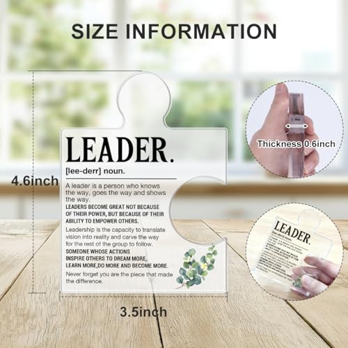 Leadership Gifts for Boss's Day - Acrylic Puzzle Piece Plaque
