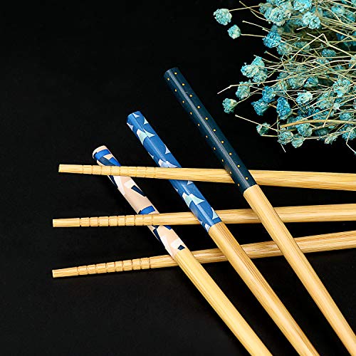 Japanese Bamboo Chopsticks Gift Set - 5 Pairs, Reusable & Non-Slip