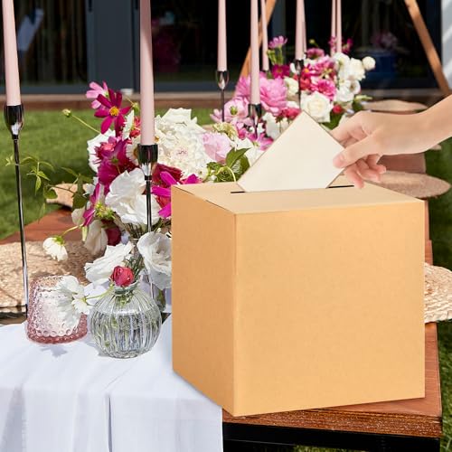Kraft Card Box Money Holder for Wedding Party 9 Inch DIY Gift Box