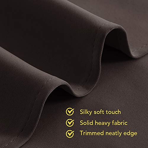 NICETOWN Thermal Insulated Blackout Curtain Panels - Toffee Brown, 42x40 inches, 2 Pack