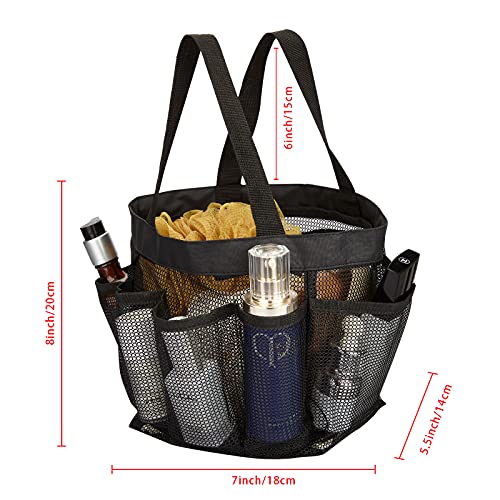 HAOGUAGUA Mesh Shower Caddy Tote Bag with 8 Pockets - Quick Dry Organizer