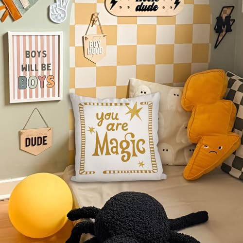 Inspirational Kids Pillowcase 18x18 Inch for Playroom Decor