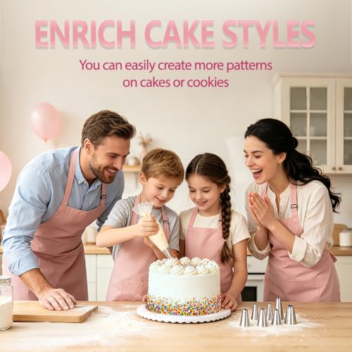 12PCS Stainless Steel Piping Tips Set for Cake Decorating