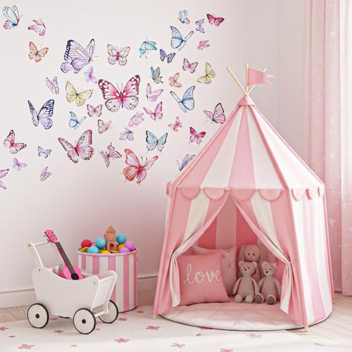 Watercolor Butterfly Wall Decals - 35-45 Peel & Stick Stickers