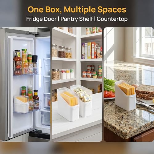 Airtight Sliced Cheese Container for Fridge - 2 Pack