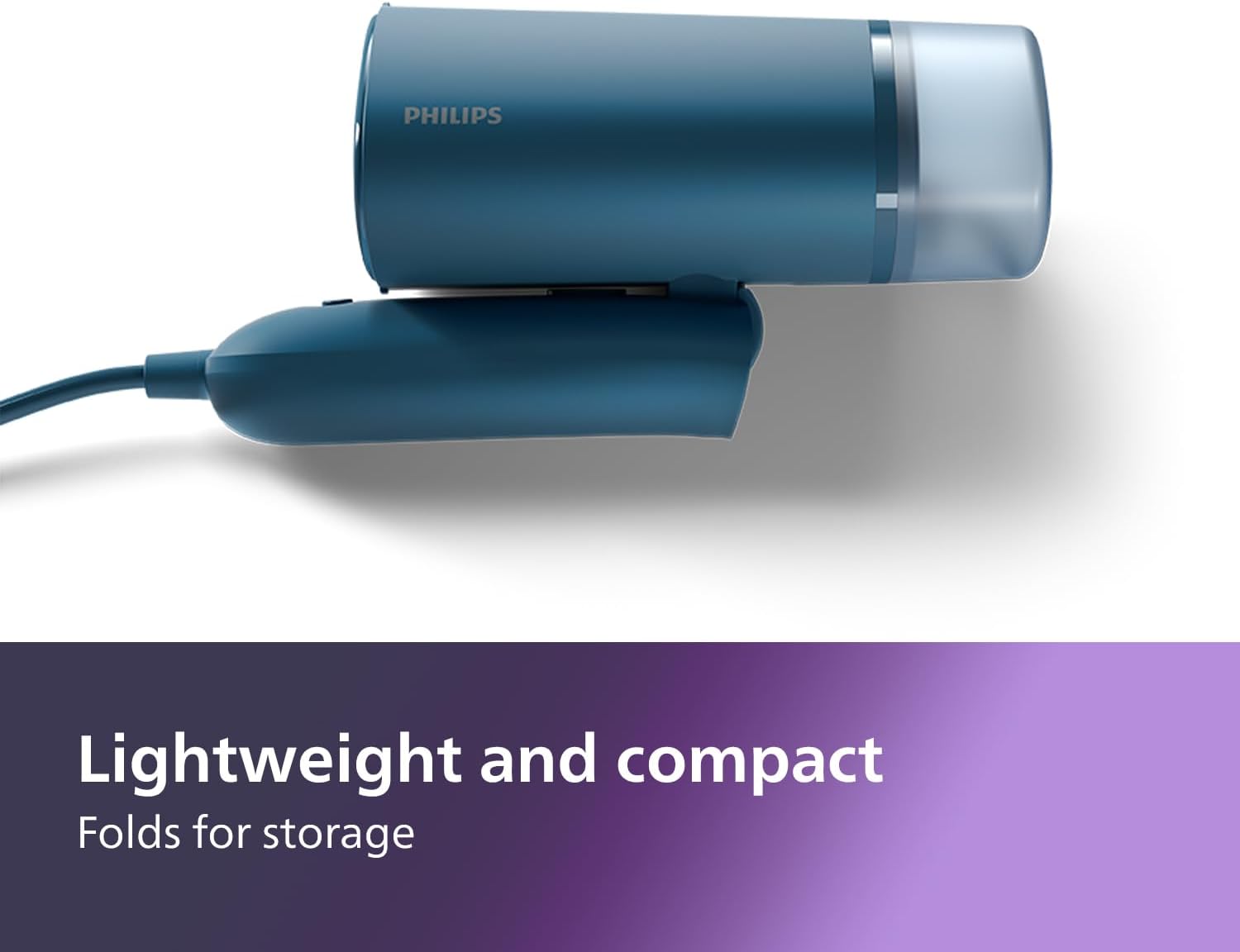 Philips 3000 Series Handheld Steamer - Powerful 1000W, 20 g/min Steam, Detachable 100ml Tank, Blue