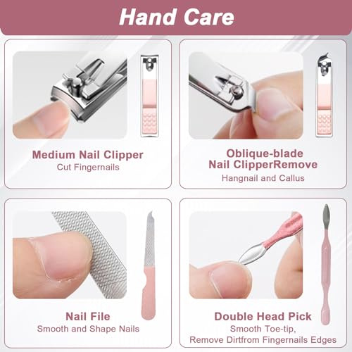 WOXVM 7-in-1 Professional Manicure Set & Pedicure Kit with Travel Case