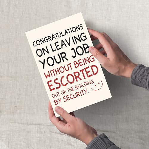 Funny Farewell Card for Coworker - Congratulations Edition