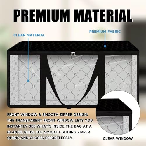 2-Pack Clear PVC DVD Storage Bags with Handles - Dustproof Organizer for 70+ Discs