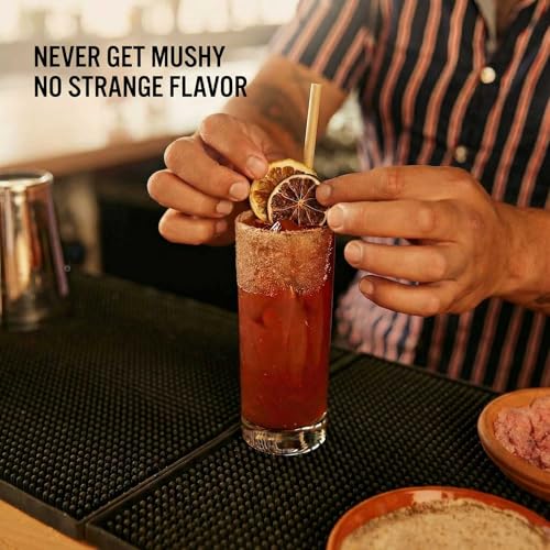 KTOB 200 Count Compostable Sugarcane Straws - Eco-Friendly & Non-Soggy