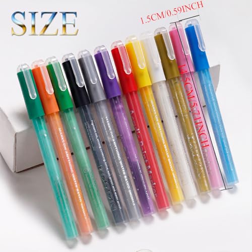 WTOGETAO 0.7mm Nail Art Marker Pen - Quick Dry Acrylic Paint Pen for DIY Nail Design Rose Red