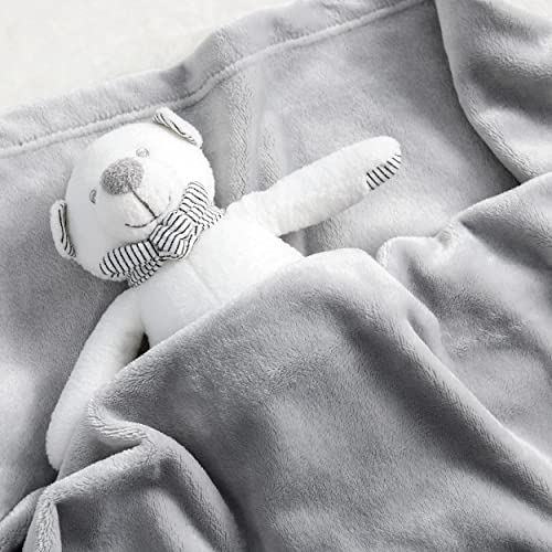 Bedsure GentleSoft Kids Fleece Blanket, Light Grey, 43x55 Inches