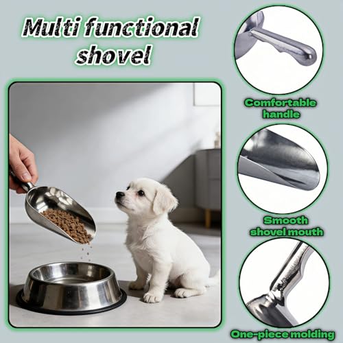 Heavy Duty 12oz Ice Scoop Set - Commercial Cast Aluminum Kitchen Utensils