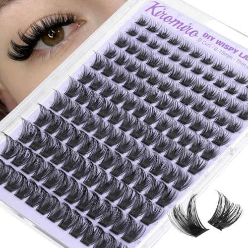 Kiromiro Wispy Lash Clusters DIY Eyelash Extensions 8-18mm 144pcs C Curl