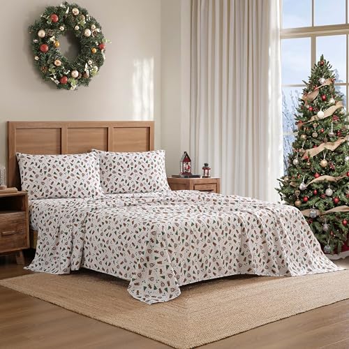 Gingerbread King Sheet Set - 4-Piece Microfiber Holiday Bedding with Deep Pockets