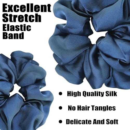 FUQAO Silk Satin Hair Scrunchies - No Damage Elastic Ponytail Holder