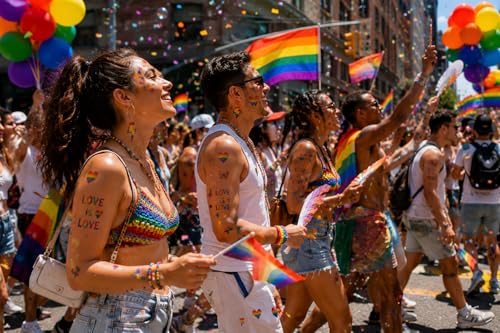Pride Temporary Tattoos & Rainbow Stickers LGBTQ Party Favors Pack