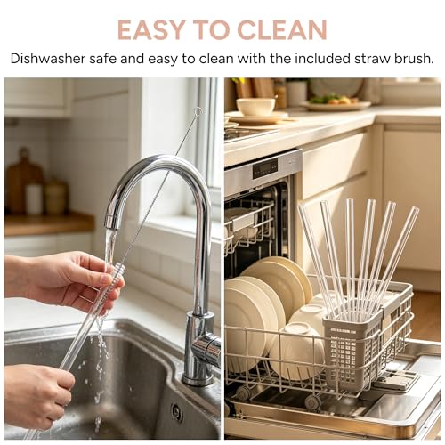 Sipcupmate Replacement Straws for Hydrojug Traveler 40oz, 6-Pack with Brush