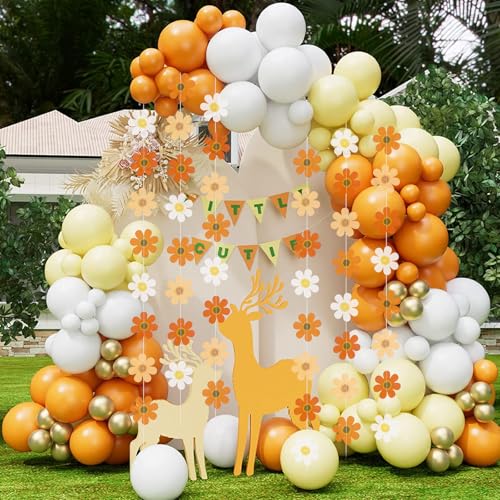 8Pcs Daisy Groovy Boho Party Hanging Banners - Retro Decor