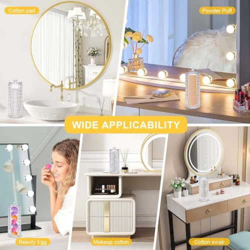 Acrylic Cotton Pads Holder - Easy Access Makeup Remover Organizer