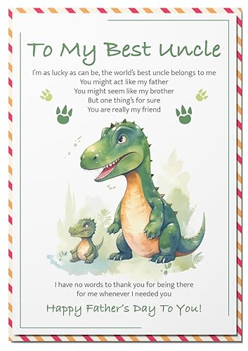 Happy Fathers Day Uncle Card with Envelope and Seal