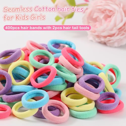400 Pcs Baby Hair Ties Soft Elastic Ouchless Toddler Hair Elastics