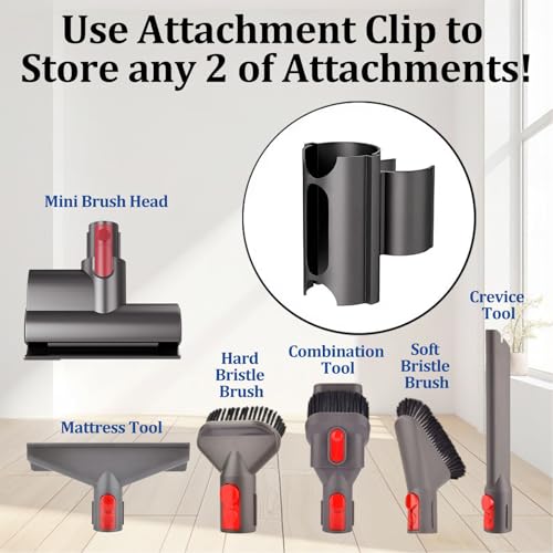 Dyson Vacuum Wand Clip Holder for V7 V8 V10 V11 V15 G5 - 2-in-1