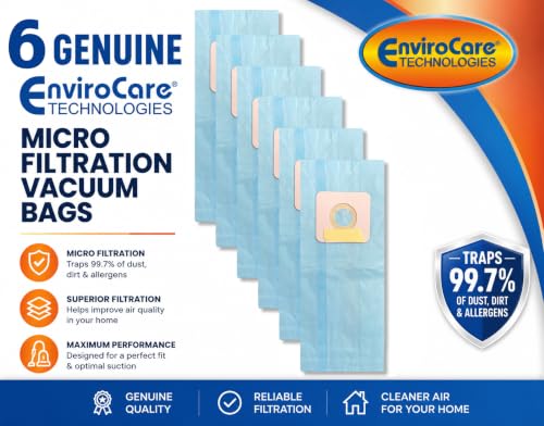 EnviroCare Replacement Vacuum Bags for Riccar & Simplicity Type A (6 Pack)