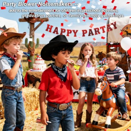24PCS Colorful Party Blowers - Glitter Noisemakers for Celebrations
