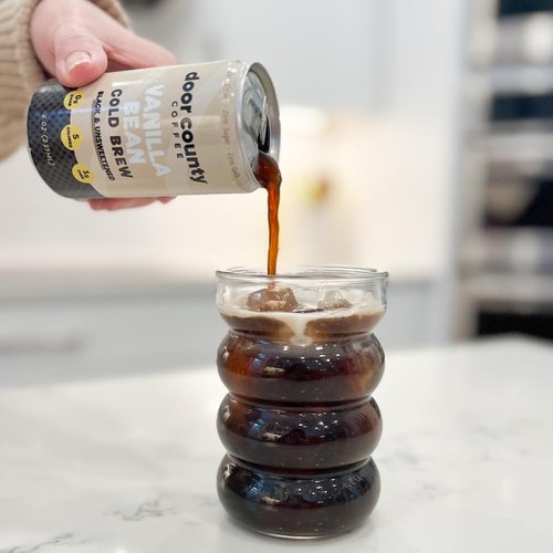Door County Coffee Canned Cold Brew Variety Pack - 8oz | Bold & Rich Flavor, 145mg Caffeine, 6 Pack