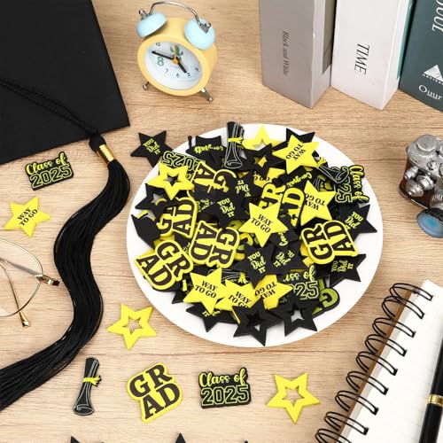 DECYOOL 200 Pcs Wood Graduation Party Table Confetti & Vase Fillers