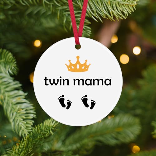 Twin Mom Christmas Ornament - Gift for Expecting Mothers