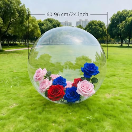 24 Inch Clear Bubble Balloons Pack of 25 - DIY Transparent Party Decorations