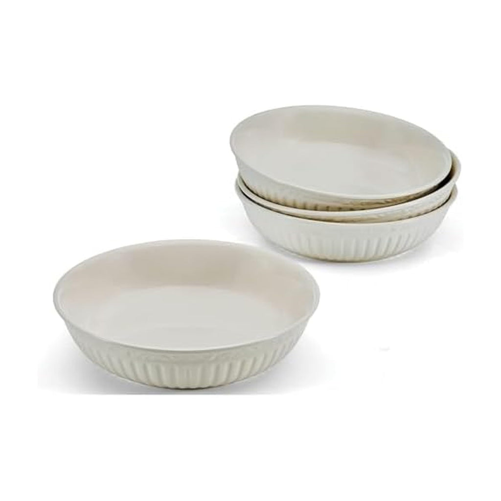 Mikasa Italian Countryside Set of 4 Pasta Bowls, 9.25 Inch, Cream