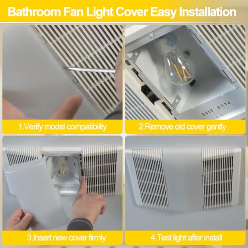 89108000 Bathroom Vent Fan Light Lens Cover Replacement - 1-Pack