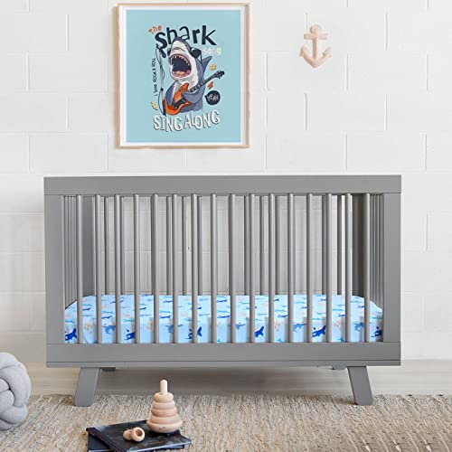 UOMNY Shark Fitted Crib Sheet for Boys – 52x28 Soft Microfiber