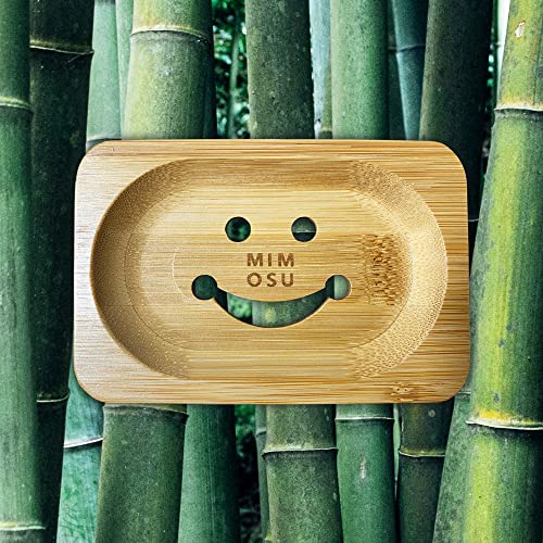 Eco-Friendly Bamboo Soap Dish with Drain - Non-Slip Holder for Bars