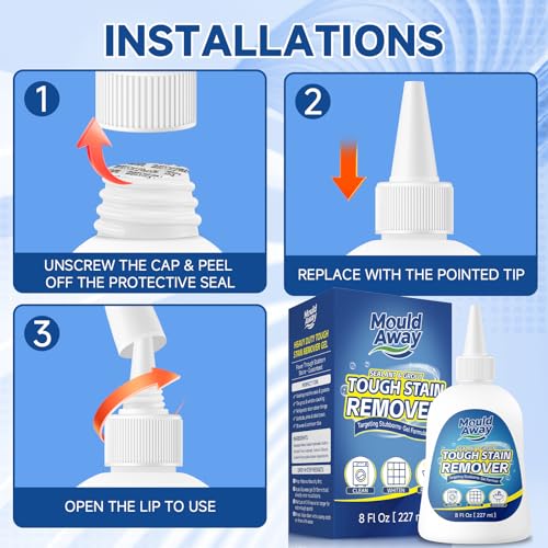 Mould Away Heavy Duty Stain & Grout Cleaner Gel for Laundry, Bathroom & Kitchen