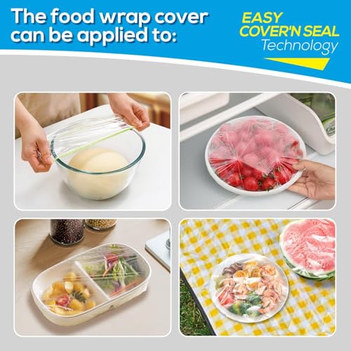 EASYYOURHOME 100PCS 10-Inch Elastic Bowl Covers for Sourdough Proofing