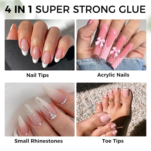 Luckyfairy 40ml Solid Gel Nail Glue for Press On Acrylic Nails
