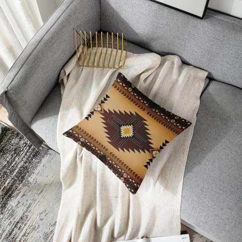 Emvency 18x18 Inch Southwestern Throw Pillow Cover - Soft Velvet