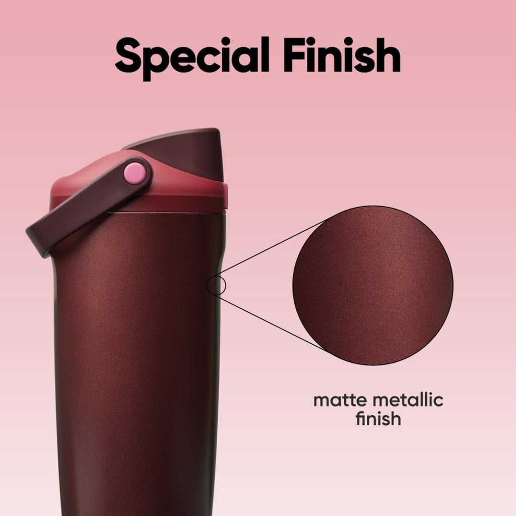 Owala FreeSip Sway Insulated Water Bottle - 40oz Stainless Steel with Two-Way Spout & Built-In Straw | Black Cherry, BPA Free, Leak Proof