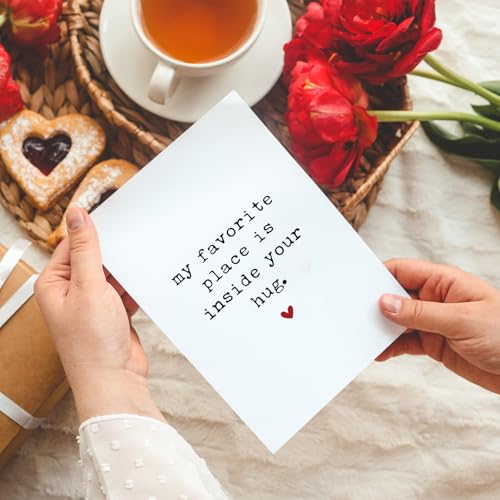 Leinessy Romantic Valentine's Day Card for Him or Her - 8x5.3"