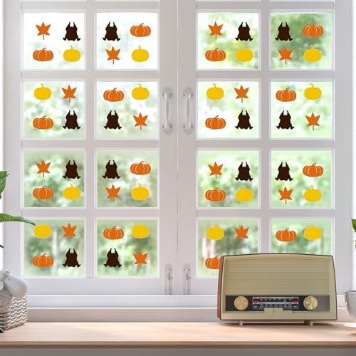 Fall Confetti Thanksgiving Table Decorations Maple Leaves and Pumpkins