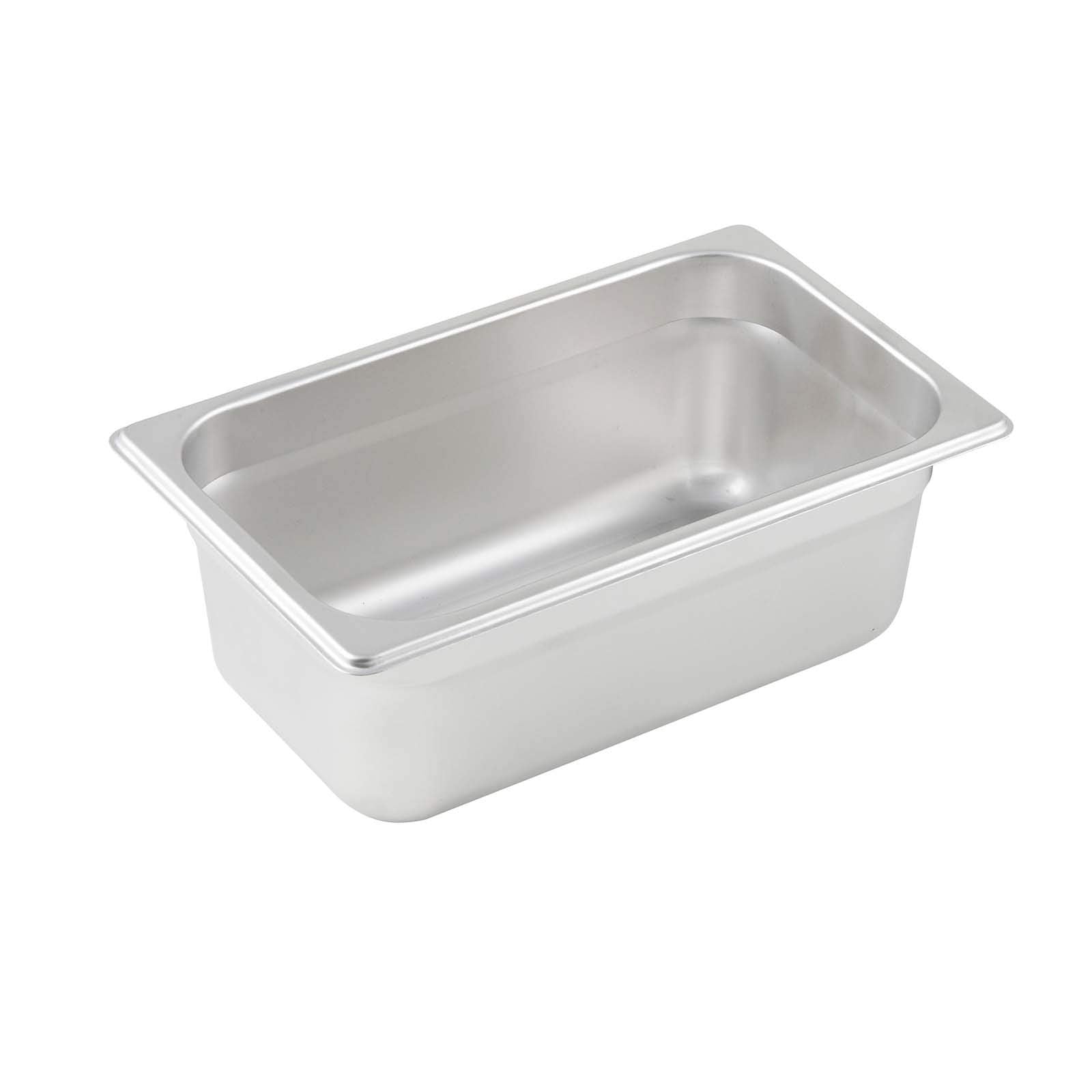 Winco 1/4 Size 4" Deep Metal Food Pan/Steam Table Pan, Anti-Jam, 23 Gauge
