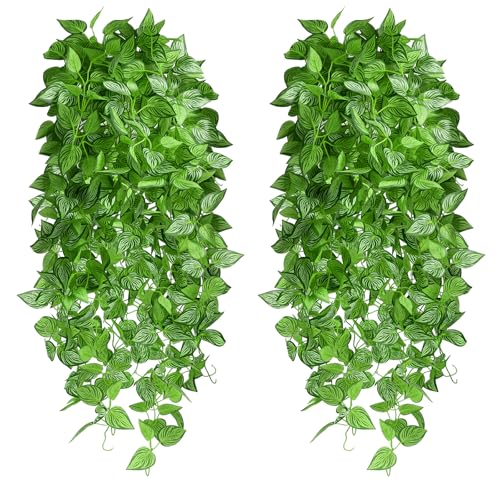 Watermelon Pattern Vine - 2 Pack 40" Artificial Hanging Plants for Indoor Decor