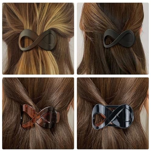 Large Hair Claw Clips Set 4 PCS Non-Slip Acrylic French Hair Clips for Thick Hair
