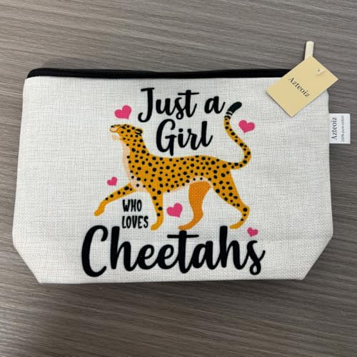 Cheetah Print Makeup Bag - Waterproof Travel Cosmetic Organizer